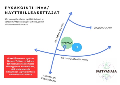 Pysäköinti inva / näytteilleasettajat